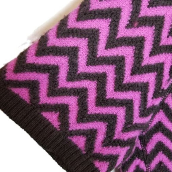 J.Crew Womens L Purple Zigzag Print Crew Neck Shor - Picture 5 of 10